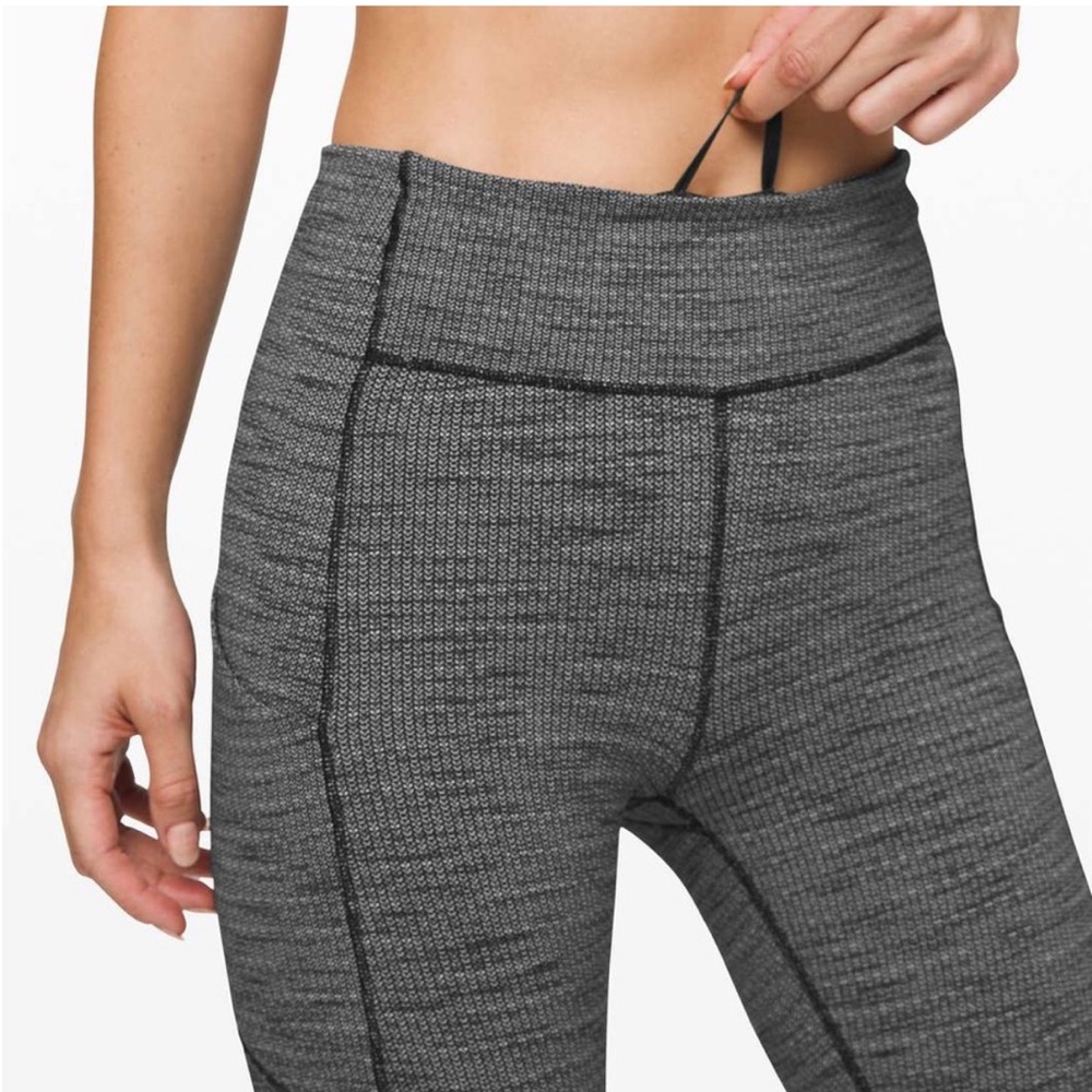 Lululemon Grey Knit Leggings with Pockets!